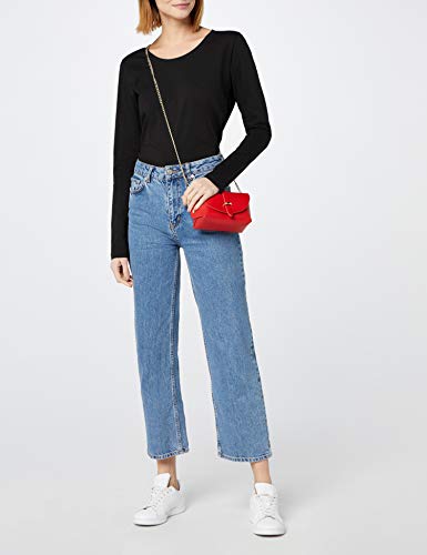 Berydale Camiseta de manga larga de mujer con cuello redondo, pack de 3, Negro, S