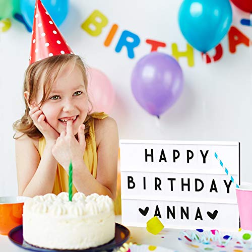 B.K.Licht Cinematic Light box A4, Caja de luz con 90 letras incl. USB, cinematográfica, Lightbox como Decoracion boda, Regalo original para cumpleaños, Decoración, IP20, 4,5 W