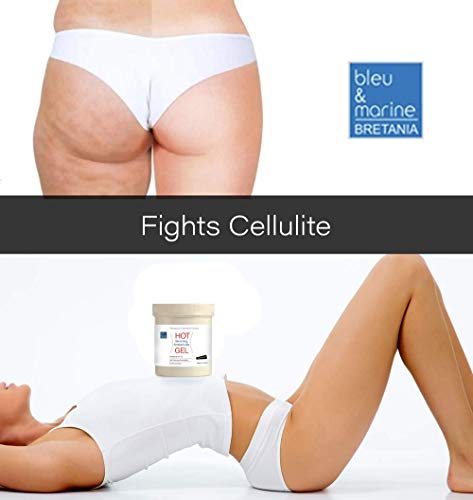 bleu & marine Bretania Hot Gel Adelgazante y Anticelulits ● Thermo Gel con Algas, Café y Aceites Esenciales ● Efecto Calor Drenante y Quema Grasa ● Reductor para Abdominales marcados Hombres 1000 ml