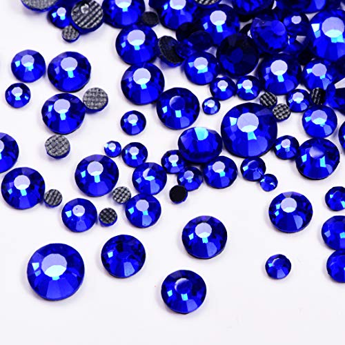 BLINGINBOX 3000 piezas de diamantes de imitación DMC Hot Fix cristal Strass rojo Hotfix piedras de imitación para ropa (zafiro)