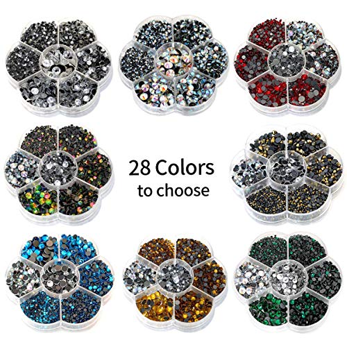BLINGINBOX 3000 piezas de diamantes de imitación DMC Hot Fix cristal Strass rojo Hotfix piedras de imitación para ropa (zafiro)