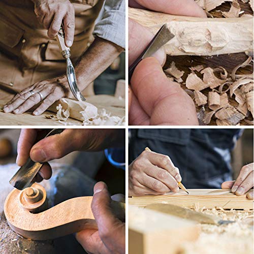 Bloques de tallado de madera de tilo - 5ARTH Kit de tallado / tallado en madera premium para principiantes, 10 piezas con dos de 15 x 5 x 5 cm y ocho de 15 x 2,5 x 2,5 cm