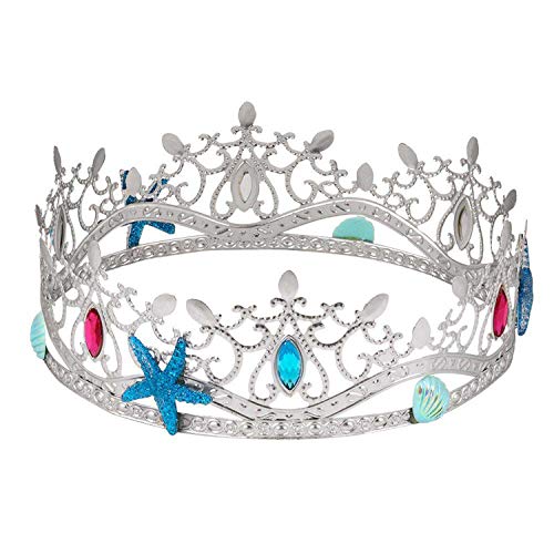 Boland 64556 – Corona de sirena, plata, para adultos, reina del mar, Nixe, tocado, carnaval, fiesta temática, Halloween