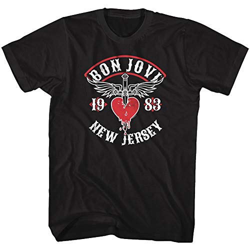 Bon Jovi Rock Band 1983 - Camiseta para adulto - Negro - Medium