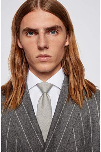 BOSS Camisa de algodón para hombre Jaiden Slim Fit con puños de vuelta. Blanco 47