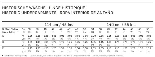 Burda Patrón 7156 HIstórica Ropa Interior de Mujer