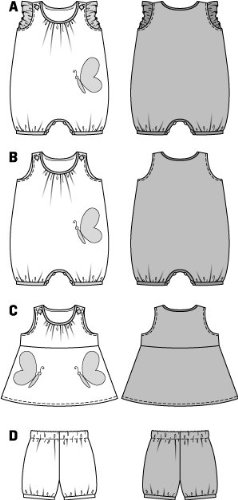 Burda Patrón 9462 Kids Conjunto bebé