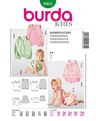 Burda Patrón 9462 Kids Conjunto bebé
