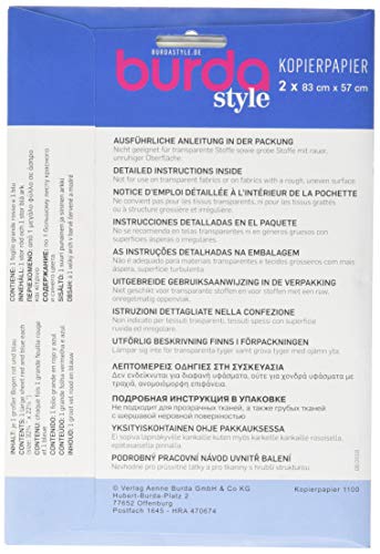 Burda Tracing-Papel de carbono (1 unidad), color azul y rojo, talla única