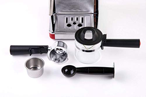 Cafetera Italiana Espresso de 4 Tazas con emulsionador de leche, Vital Espresso