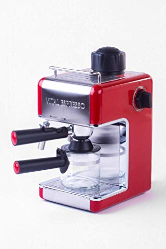 Cafetera Italiana Espresso de 4 Tazas con emulsionador de leche, Vital Espresso