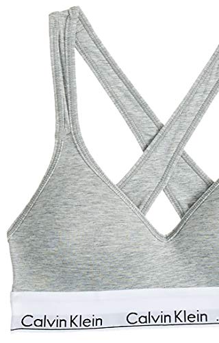 Calvin Klein Bralette – Modern Cotton Sujetador Deportivo, Grau (Grey Heather 020), S (84-89 cm) para Mujer