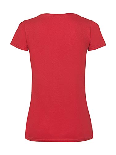 Camiseta de Manga Corta para Mujer con Cuello en V, diseño de Barco Rojo M