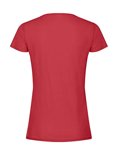 Camiseta de manga corta para mujer y mujer con diseño de barco rojo L