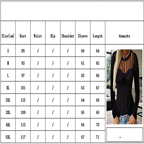 Camiseta De Manga Larga Hueca Sexy Top Mujer