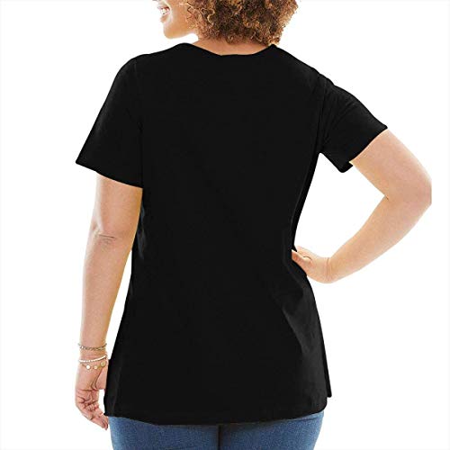 Camisetas y Tops Polos y Camisas, Whitesnake Logo Camiseta para Mujer Big & Tall Plus Size Camisetas de Manga Corta Negro