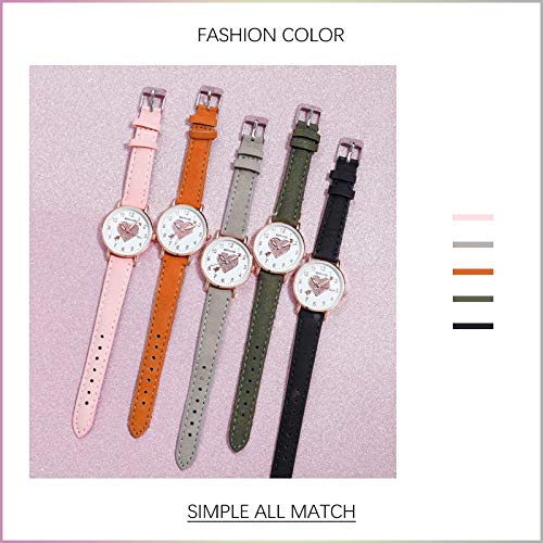 Chenhan Moda Moda Moda Moda Casual Cinturón de Cuero Relojes Simple Ladies 'Exquisito Pequeño Dial Cuarzo Reloj Vestido Relojes de Pulsera para Mujeres (Color : AAAH4)