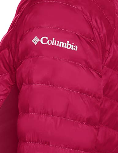 Columbia 1773211 POWDER LITE LIGHT HOODED JACKET, Chaqueta con capucha, Mujer, Aislamiento sintético Hi-Loft, Violeta (Wine Berry), Talla S