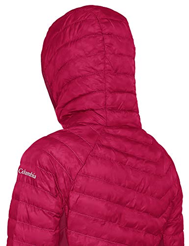 Columbia 1773211 POWDER LITE LIGHT HOODED JACKET, Chaqueta con capucha, Mujer, Aislamiento sintético Hi-Loft, Violeta (Wine Berry), Talla S