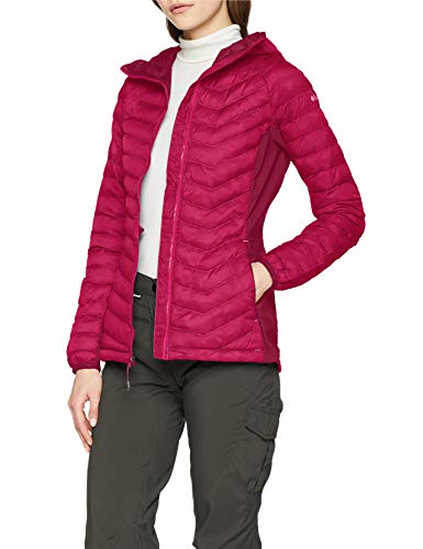 Columbia 1773211 POWDER LITE LIGHT HOODED JACKET, Chaqueta con capucha, Mujer, Aislamiento sintético Hi-Loft, Violeta (Wine Berry), Talla S
