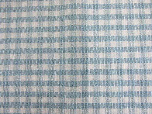 Confección Saymi Metraje 0,50 MTS Tejido Vichy, Cuadro pequeño 5x5 mm. Color Azul Bebé, con Ancho 2,80 MTS.