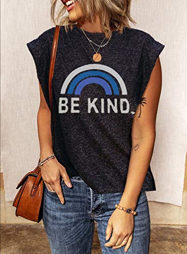 CORAFRITZ Camiseta de Manga Corta para Mujer Cuello Redondo Camiseta con Estampado de Letras Top Blusa Informal de Verano Tops