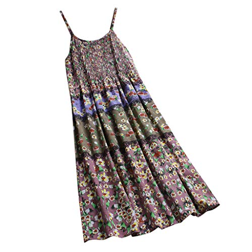 COZOCO Vestido de Fiesta Largo Sexy del Verano de Mujeres Boho Vestido de Playa Vestido de Fiesta Largos de Noche Elegantes (EU-48/CN-5XL, Blue)