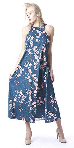 CS19126 - Salina - Vestido Maxi Largo Chocolate Wear Marca Verano Mujer Estampado Flores Primavera Sexy Casual Boho Chic Playa Fiesta Tropical