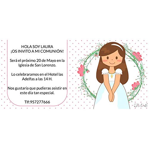 Desconocido Invitaciones Comunion