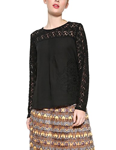 Desigual Blus_Letonia, Negro (Negro 2000), XX-Large para Mujer
