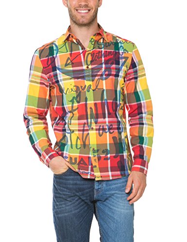 Desigual CAM_TROLE Camisa, Amarillo (Amarillo Freesia), M para Hombre
