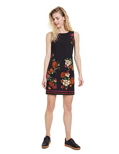 Desigual Dress Lency Vestido, Negro (5074), Talla del Fabricante: 44 para Mujer