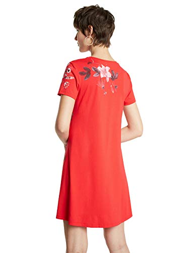 Desigual Vest_Caroline Vestido Casual, Rojo, S para Mujer