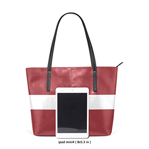 DEZIRO - Bolso de hombro para mujer, diseño de bandera de Letonia