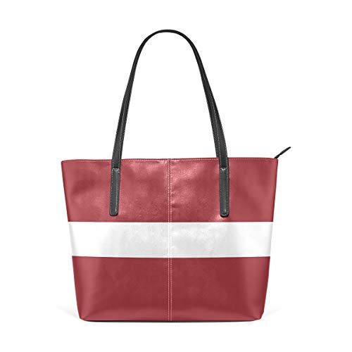 DEZIRO - Bolso de hombro para mujer, diseño de bandera de Letonia