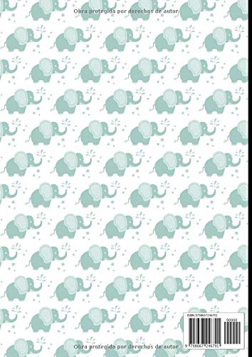 Diario de Embarazo 9 meses - 500 páginas: Elegante planificador con elefantes - Con toda la información y guías que necesitan las Madres embarazadas ... con checklist y plan de parto para el bebé