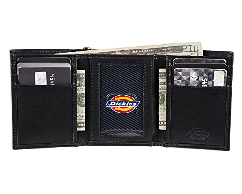 Dickies - Cartera de Cadena Triple para Hombre, Alta Seguridad con Ventana de identificación y Bolsillos para Tarjetas de crédito Negro Negro ( Taille Unique