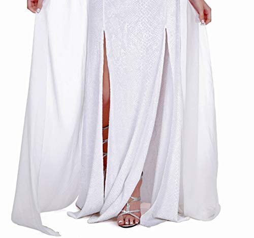 Disfraz medieval de Queen of Thrones para mujer, vestido de reina de dragón, color blanco, tallas S, M, L (S)