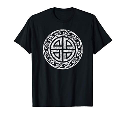 Escudo Protección Vintage Nudo Celta Norse Vikingos Salud Camiseta