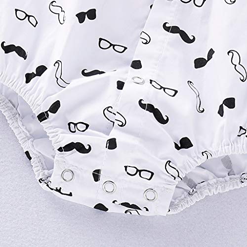 fgsdd Infant Baby Boys Gentleman Barba Pelele con tirantes y pantalones cortos Conjunto de ropa