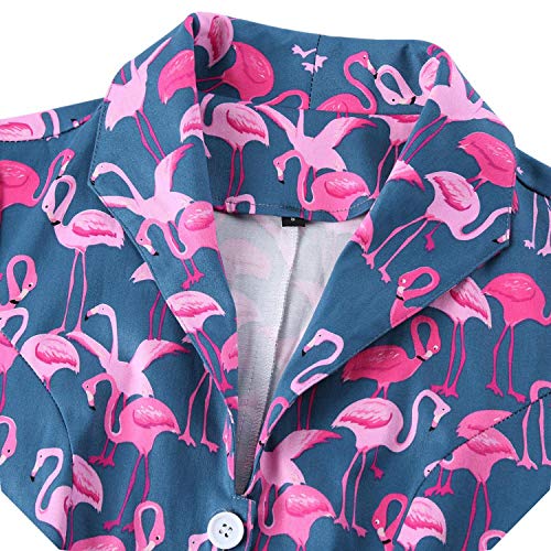 FightLY Vestido de túnica 2020 de manga corta para mujer, estilo rockabilly, vestidos, estilo rockabilly, para negocios, casual, para uso diario -  -  X-Large