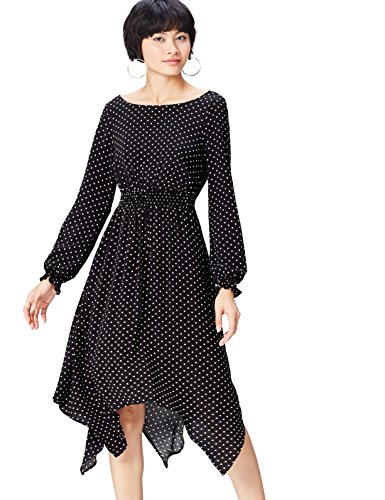 find. 13637 vestidos mujer, Negro (Black), 40 (Talla del Fabricante: Medium)