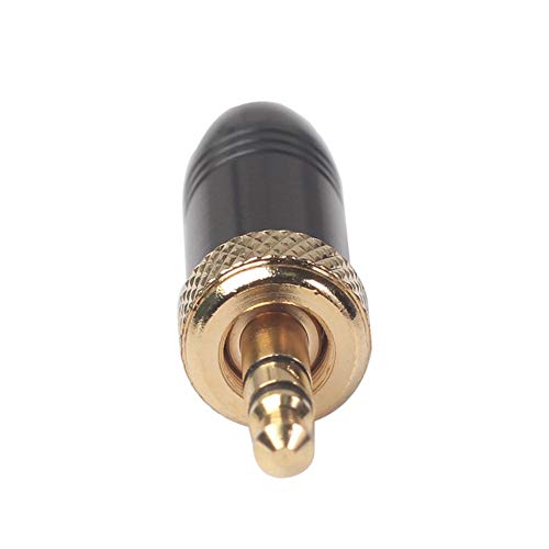 Foliner Conector Jack Macho para soldar Conector estéreo Conector Mini Jack Macho Soldar Conector estéreo de 3,5 mm con Rosca Interna M6 para micrófono inalámbrico