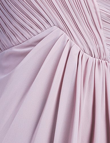 Freebily Vestido Largo de Gasa para Mujer Dama de Honor Vestido de Cóctel Fiesta Ceremonia Noche Rosa 40