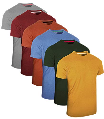 FULL TIME SPORTS® 3 4 6 Paquete Assorted Langarm-, Kurzarm Casual Top Multi Pack Rundhals Camisetas (Medium, 6 Pack - Pastels Assorted)