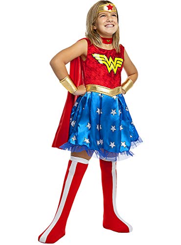 Funidelia | Disfraz de Wonder Woman Oficial para niña Talla 3-4 años ▶ Mujer Maravilla, Superhéroes, DC Comics, Liga de la Justicia - Multicolor
