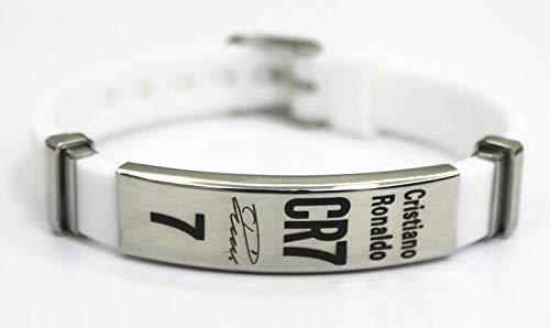 Fútbol Cristiano Ronaldo Inspirador Firma Pulseras Ajustables CR7 Pulsera de Silicona Deporte 2 Piezas