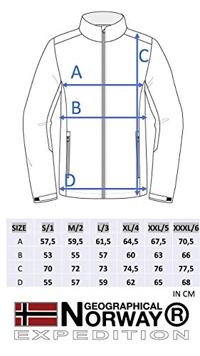 Geographical Norway Hombre de Tacto Suave Funciones Chaqueta para Exterior Impermeable - Negro, Small