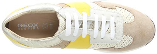 Geox D SUZZIE B, Zapatillas Mujer, Beige (Dk Skin/Off White C5q1q), 42 EU