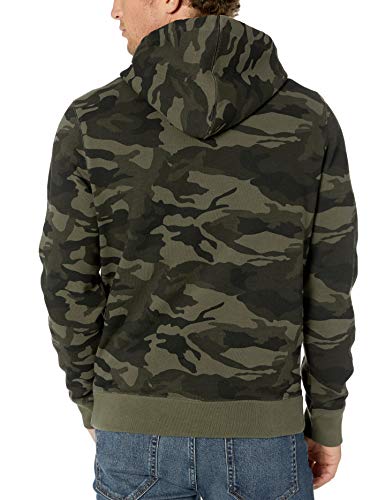 Goodthreads Fleece Pullover Hoodie Capucha, Verde (Green Camo), Medium
